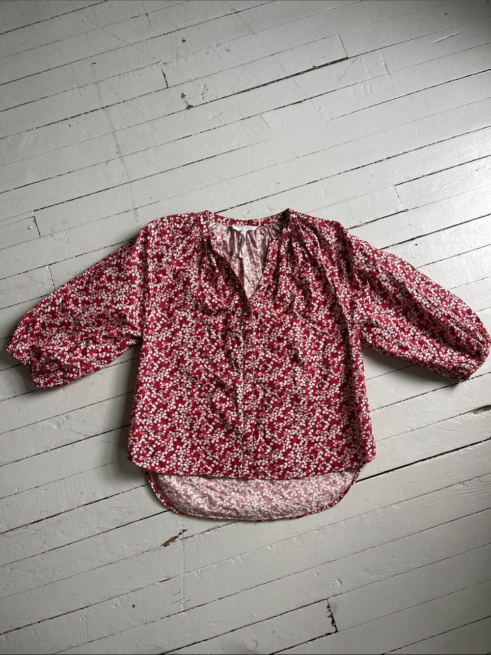 Apiece Apart Mitte Floral Top, Size XS, Organic Cotton
